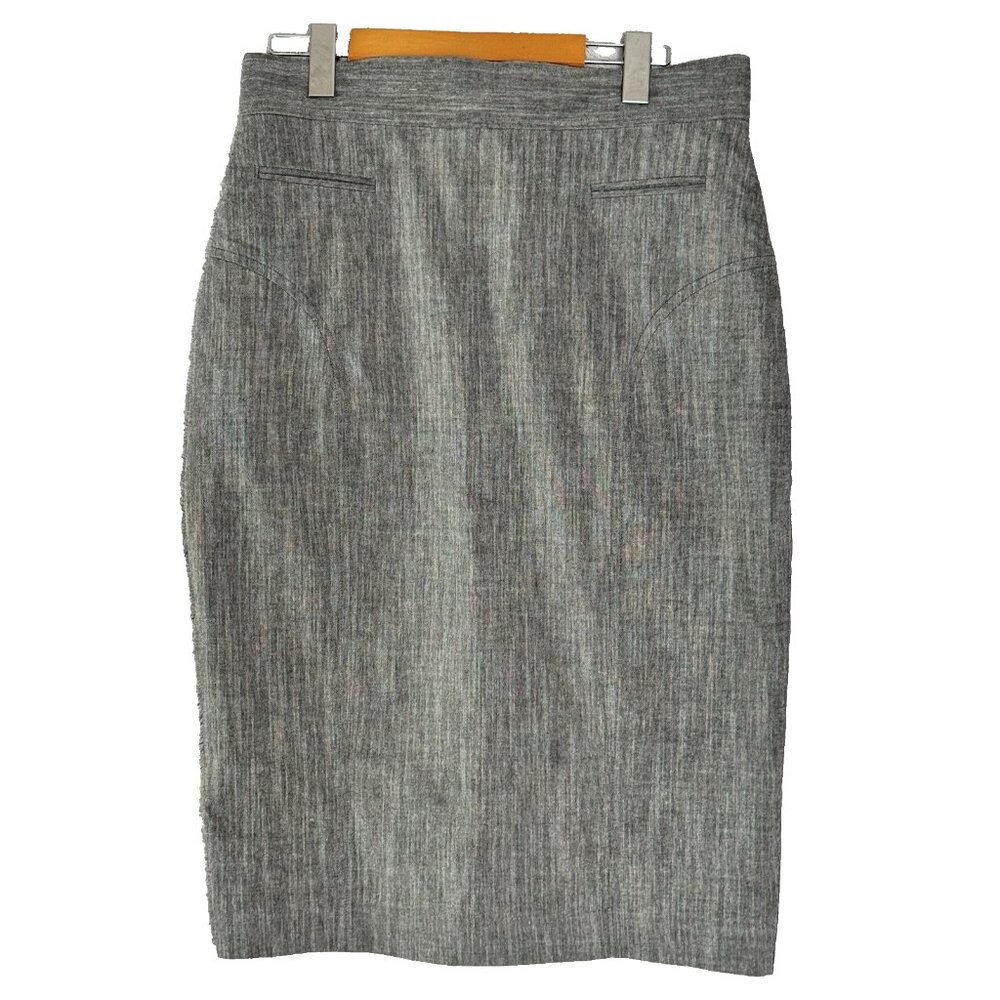 Mario Serrani Grey Lined Skirt Womens 10
